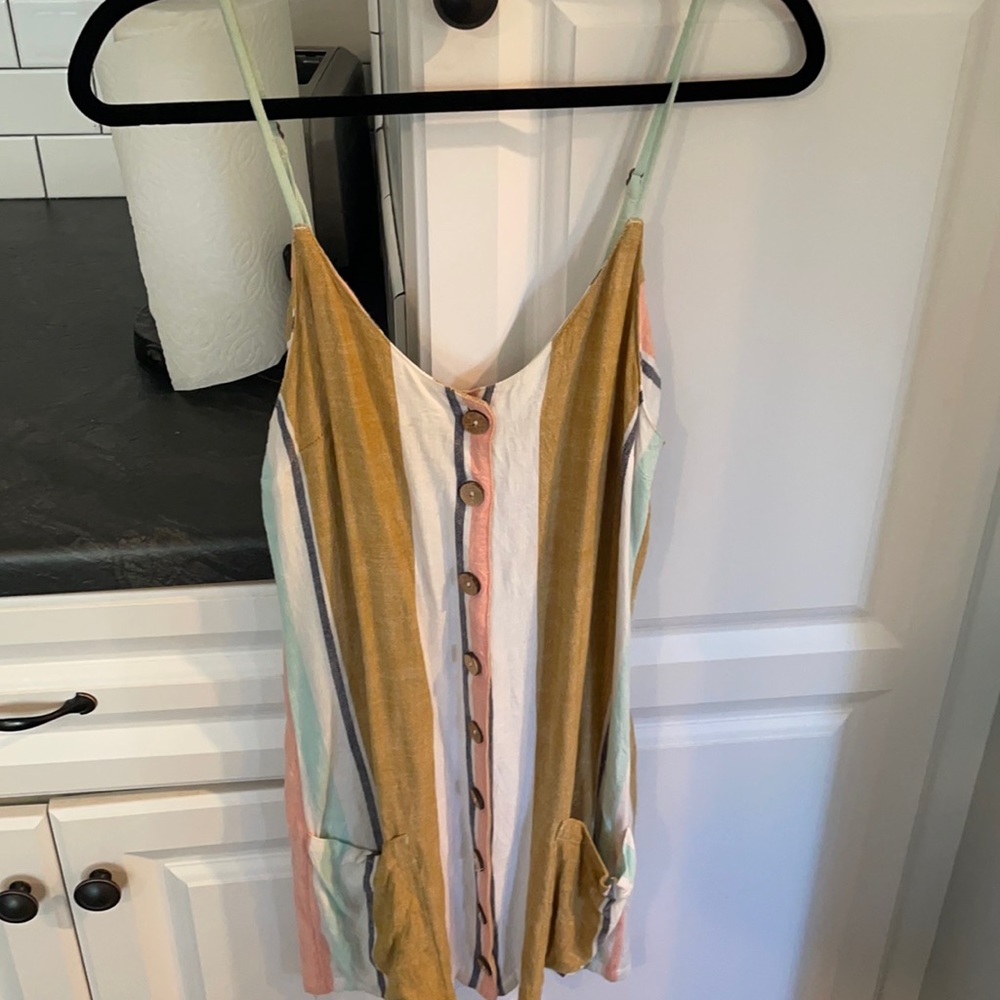 Multicolor rip curl pocket dress